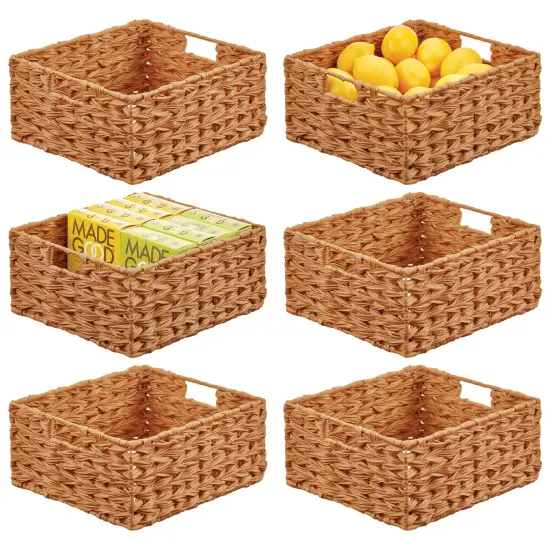 mDesign Woven Ombre Pantry Bin Basket, 6 Pack {1}