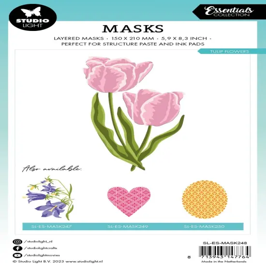 Studio Light Essentials 5.9"X8.25" Stencil-Nr. 248, Tulip Flowers {3}