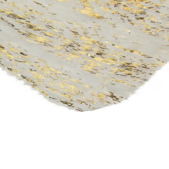 Northlight 20" Cream and Gold Wood Grain Pattern and Faux Fur Christmas Stocking Ivory {4}