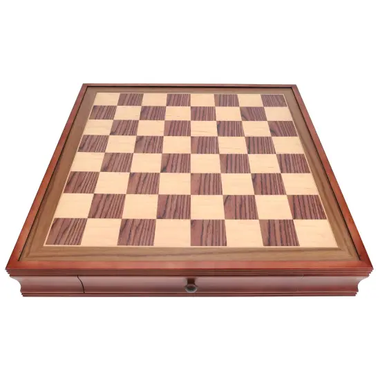 WE Games Wood Laminate Chess Board with Storage Drawers {2}