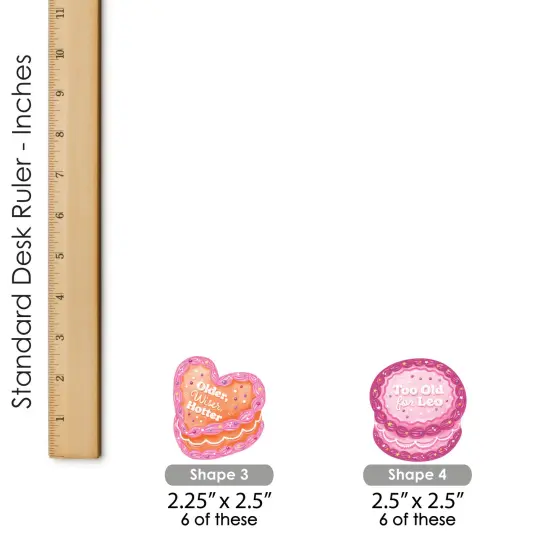 Big Dot of Happiness Hot Girl Bday - DIY Shaped Vintage Cake Birthday Party Cut-Outs - 24 Count {7}