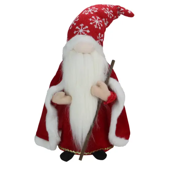 Northlight Snowflakes Santa Gnome with Cape Christmas Figure - 14.5" - Red and White {1}