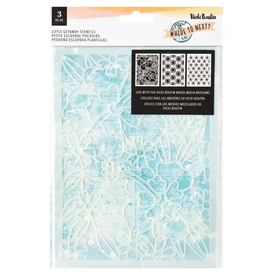 Vicki Boutin Where To Next Stencil Pack 3/Pkg-Little Getaway {1}
