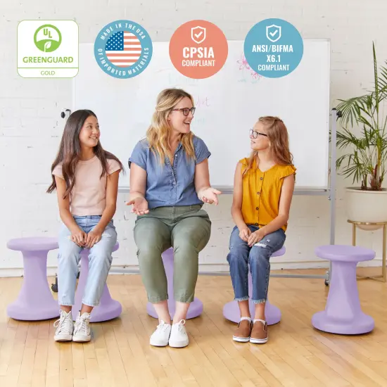 Twist Wobble Stool, 18in Seat Height, Active Seating Light Purple {6}