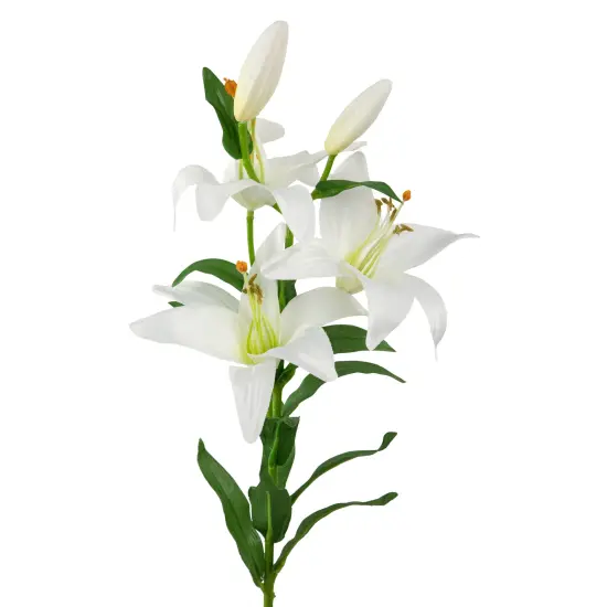 Allstate Garden Lily Artificial Floral Spray - 28" - White {5}
