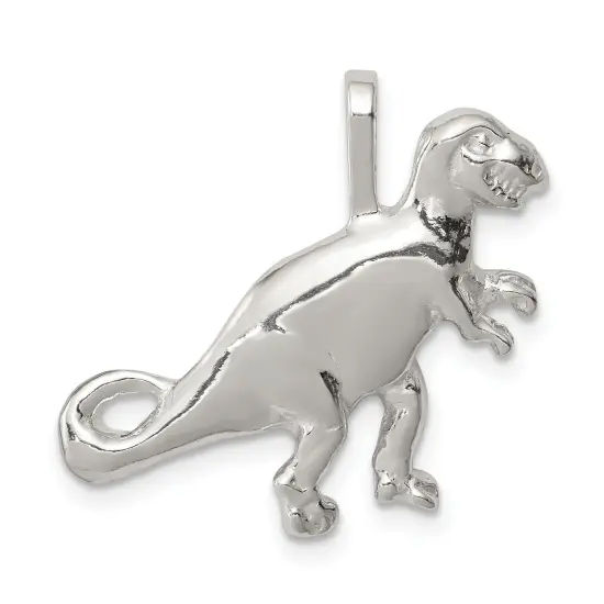 Sterling Silver T-Rex Pendant Charm Dinosaur Jewelry 25mm x 24mm {1}