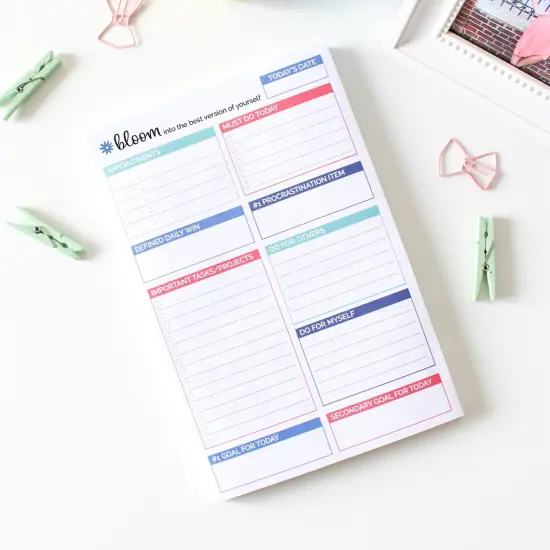 bloom daily planners Planning Pad, 6" x 9", Double Sided Planning Pad, Teal {2}
