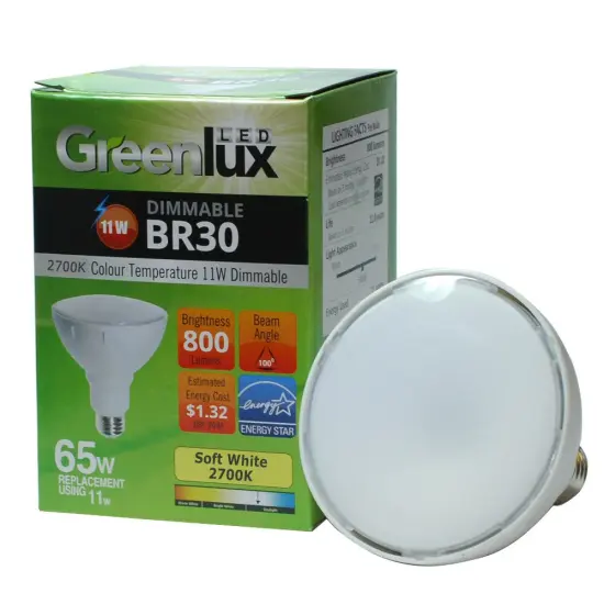 High Quality LED 11w Dimmable BR30 Soft White Light Bulb - 65w Equiv. {2}