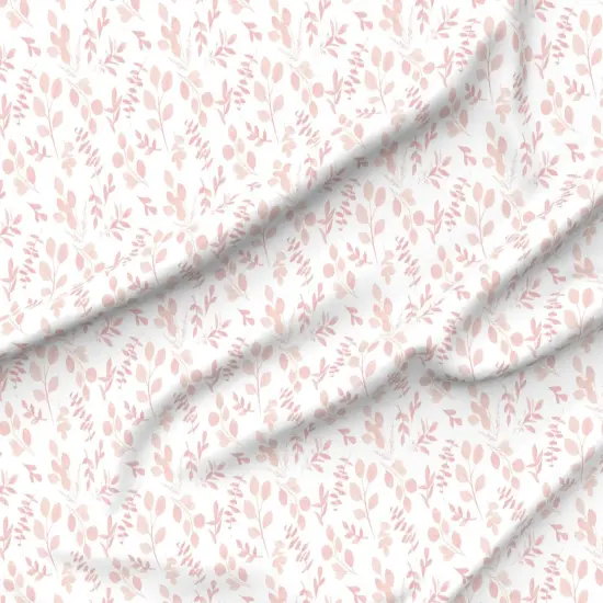 Various Fabrics by the Yard or Fat Quarter Watercolor Leaves Blush Pink Eucalyptus Botanical Nature Pastel Custom Printed Fabric by Spoonflower {6}