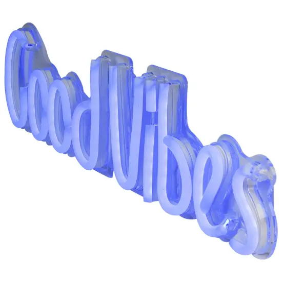 Northlight LED Good Vibes Neon Lighted Wall Sign - 19" Blue {4}