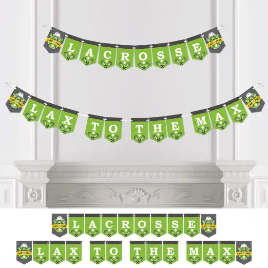 Big Dot of Happiness Lax to the Max Lacrosse Party Bunting Banner Party Decorations Lax to the Max Lacrosse {1}