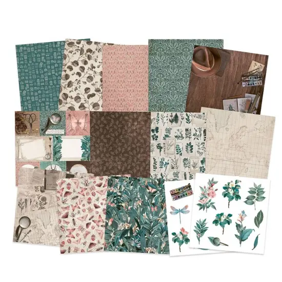 P13 Double-Sided Paper Pad 6"X6" 24/Pkg-Naturalist {4}