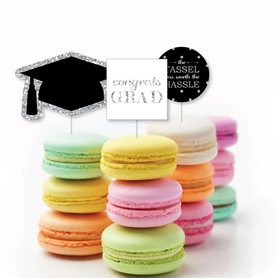 Big Dot of Happiness Tassel Worth The Hassle - Silver - Cut-Outs - 24 Count {4}