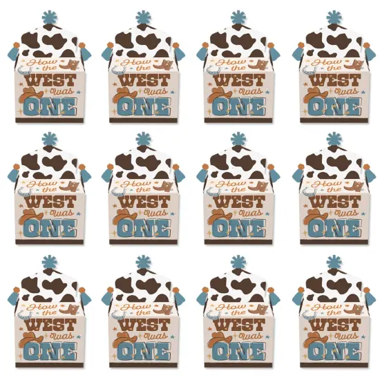 Big Dot of Happiness My First Rodeo - Treat Box Party Favors - Little Cowboy 1st Birthday Party Goodie Gable Boxes - Set of 12 {5}