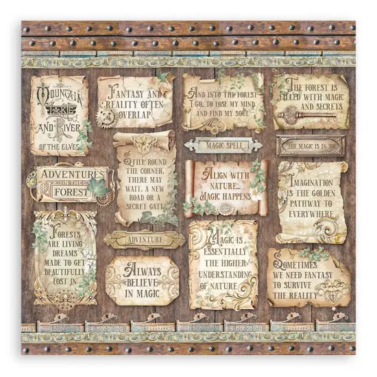 Stamperia Double-Sided Paper Pad 8"X8" 10/Pkg-Magic Forest, 10 Designs/1 Each {3}