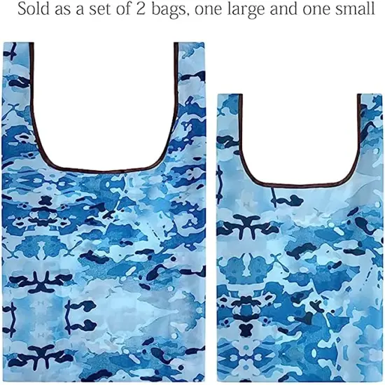 Wrapables JoliBag Collection Reusable Shopping Bag (Set of 6) Black Rose Blue Camo {3}
