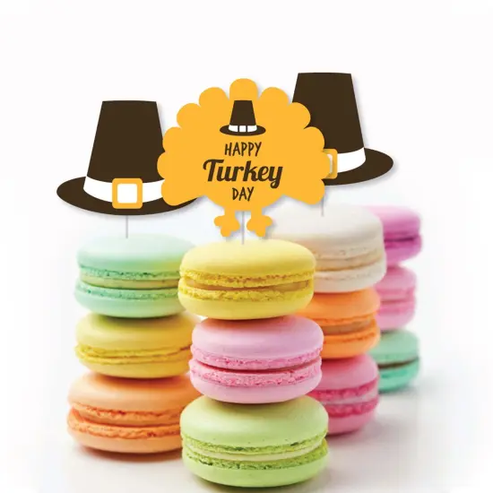 Big Dot of Happiness Happy Turkey Day - Thanksgiving DIY Shaped Party Cut-Outs - 24 Count {4}