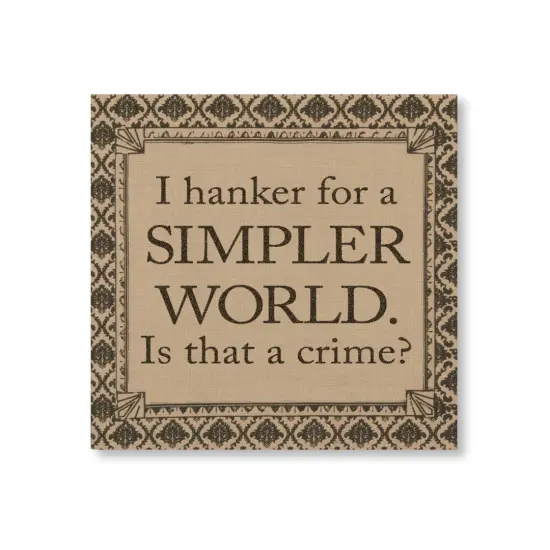 Heritage Lace 14.5" Downton Abbey Life "Simpler World" British Decorative Damask Hanging Wall Art Brown {1}