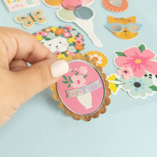 Jen Hadfield Stardust Layered Stickers 11/Pkg-W/Silver Foil Accents {5}