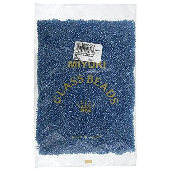 Miyuki 250g Silverlined Round Rocailles Seed Beads, 11/0 Sapphire AB #1019 {3}