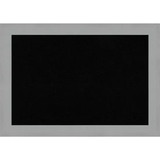 Brushed Framed Corkboard, Black Cork Brushed Nickel {1}