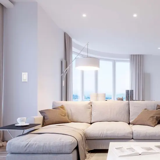 Wi-Fi On-Off Light Switch - White Finish - Satco Starfish Smart Technology {5}