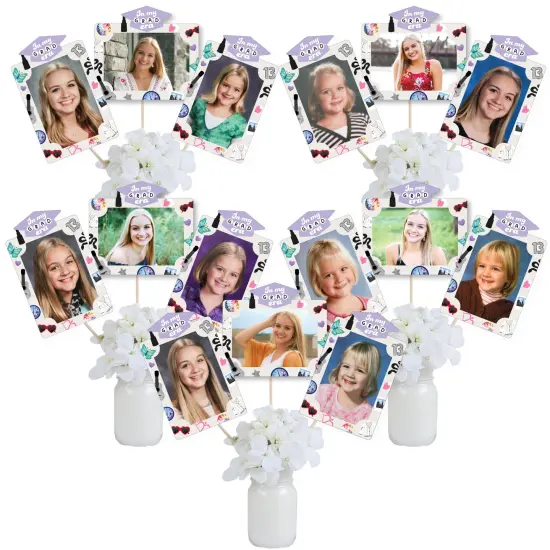 Big Dot of Happiness In My Grad Era - Graduation Party Picture Centerpiece Sticks - Photo Table Toppers - 15 Pieces {1}