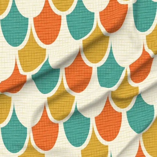 Various Fabrics by the Yard or Fat Quarter Animal Print Midcentury Mod Retro Scallops Snakeskin Vintage Scales Custom Printed Fabric by Spoonflower {6}