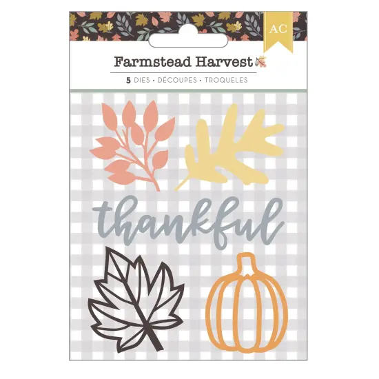 American Crafts Farmstead Harvest Metal Die Set-5/Pkg {1}