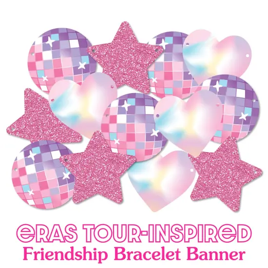 Big Dot of Happiness She Found Her Lover Banner, Eras Bachelorette Party Decorations, Large Bridal Shower Friendship Bracelet Banners, 28 Pieces {3}