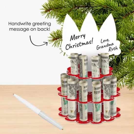 Big Dot of Happiness Christmas Gnomes - DIY Holiday Party Money Holder Gift - Cash Cake {3}