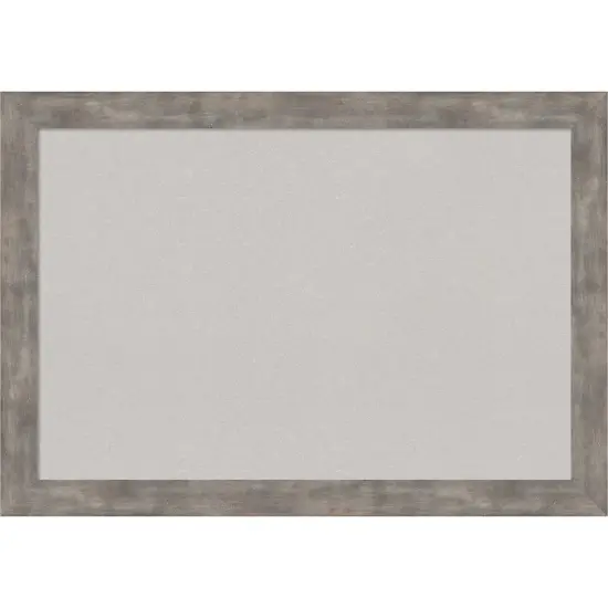 Marred Wood Framed Corkboard, Grey Cork Marred Silver {7}