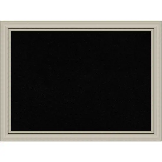 Romano Narrow Wood Framed Corkboard, Black Cork {1}
