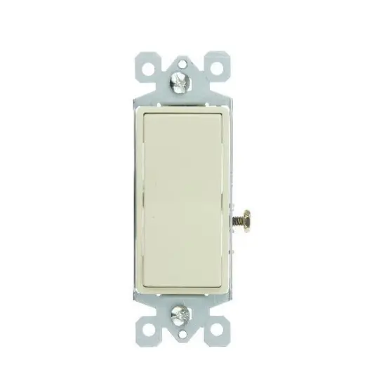 SUNLITE 3 Way IVORY GROUNDED ROCKER SWITCH E512 Carded Ivory {1}