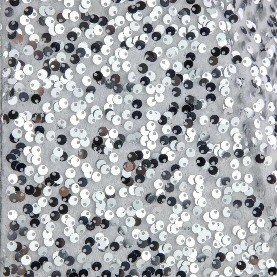 Northlight 26" Silver Sequins Hexagonal Christmas Tree Collar {6}