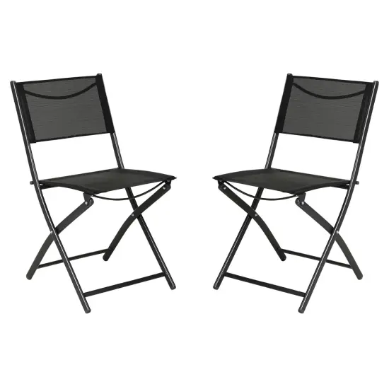 Merrick Lane Bardwell Set of 2 Versatile Flex Comfort Indoor/Outdoor Fold Chairs with Metal Frames Red {7}