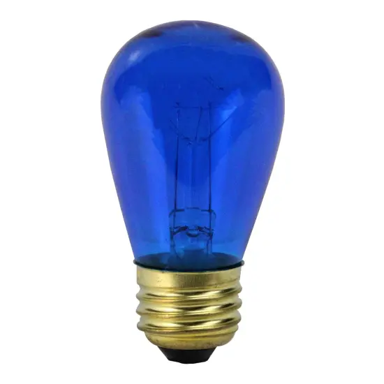 Northlight Incandescent S14 Transparent Edison Style Christmas Replacement Bulbs - Blue - Pack of 25 {1}