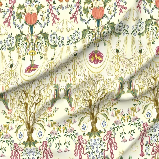 Various Fabrics by the Yard or Fat Quarter Magic Fairy Tale French Rococo Romantic Baroque Forget Me Nots Regency Custom Printed Fabric by Spoonflower {6}