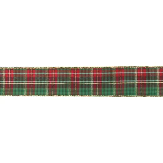 Northlight Red and Green Plaid Christmas Wired Craft Ribbon 2.5" x 16 Yards {1}
