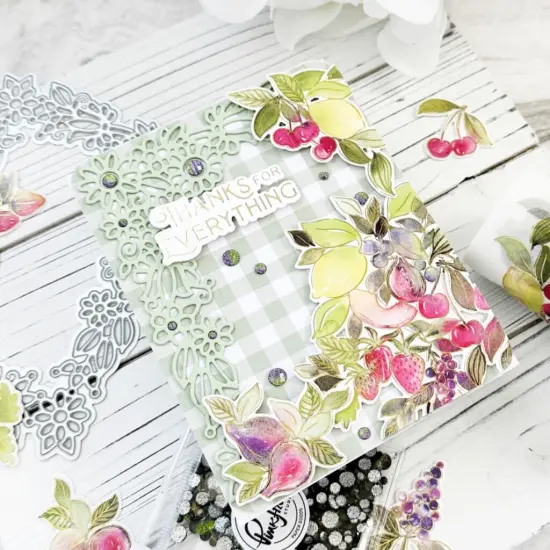 Pinkfresh Studio Stencils 4"X9" 6/Pkg-Fruitalicious Layering {2}