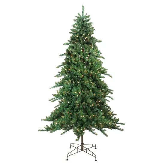 Northlight 7.5' Pre-Lit Medium Eden Spruce Artificial Christmas Tree - Clear Lights Green {1}