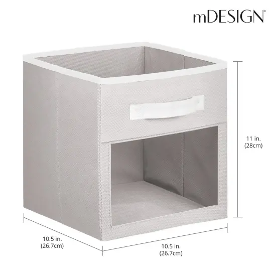 mDesign Fabric Baby Nursery Storage Cube with Front Window {2}