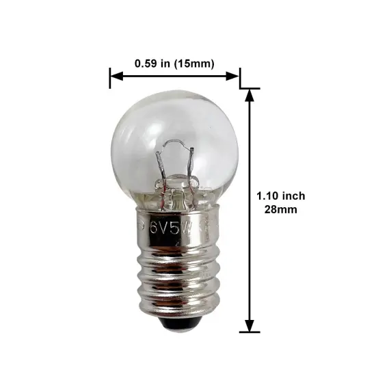 USHIO SM-8G101 5W 6V E10 Base Incandescent Scientific Medical Bulb {3}