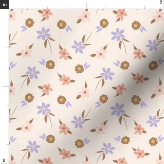 Various Fabrics by the Yard or Fat Quarter Pink Flowers Floral Summer Small Scale Lavender Ditsy Ditzy Boho Florals Custom Printed Fabric by Spoonflower {4}
