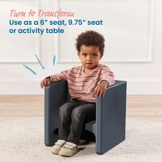 Tri-Me 3-In-1 Cube Chair, Kids Furniture Dark Grey {3}