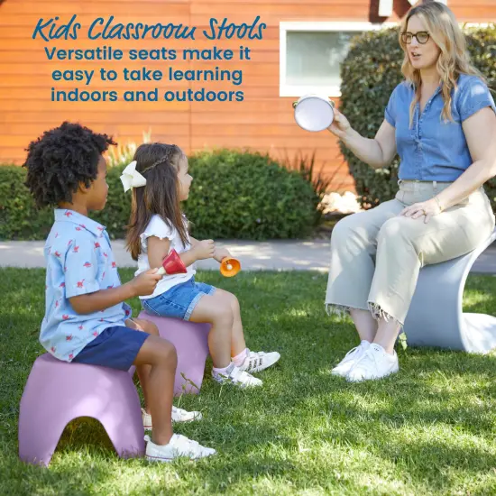 Ayana Stool Set, Flexible Seating, 4-Pack Light Purple {3}