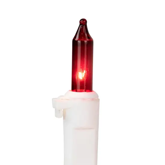 Northlight Mini Incandescent Christmas Lights - Red and Clear - 10' White Wire - 50ct {6}