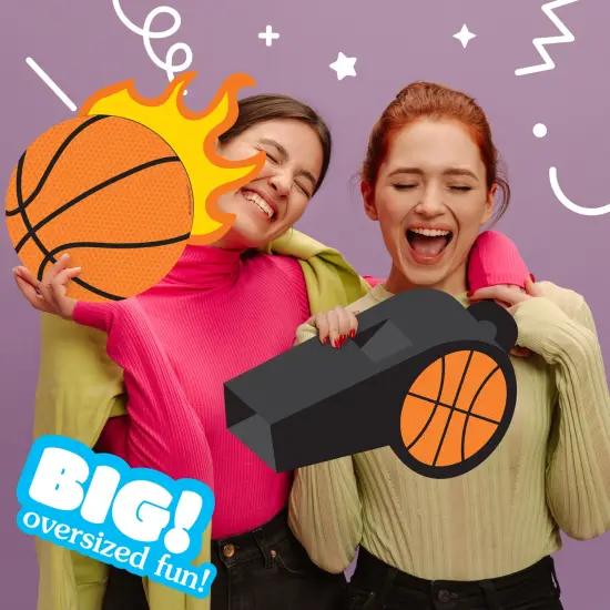 Big Dot of Happiness Nothin' but Net - Basketball - Basketball, Net and Whistle Decorations - Baby Shower or Birthday Party Large Photo Props - 3 Pc {3}