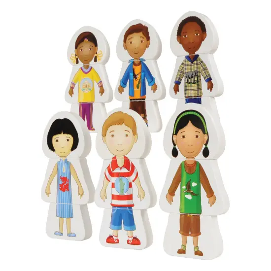 Kaplan Early Learning Company Multicultural Friends Puzzles - Set of 6 {3}