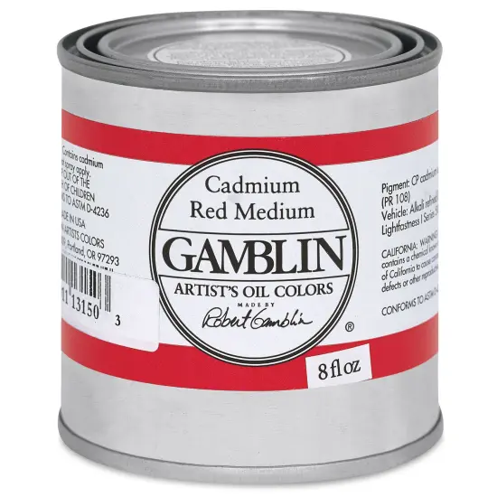 Gamblin Artist's Oil Color - Cadmium Red Medium, 8 oz Can {2}